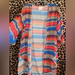 Kimono/ cardigan leopard print and different colors super cute s/m